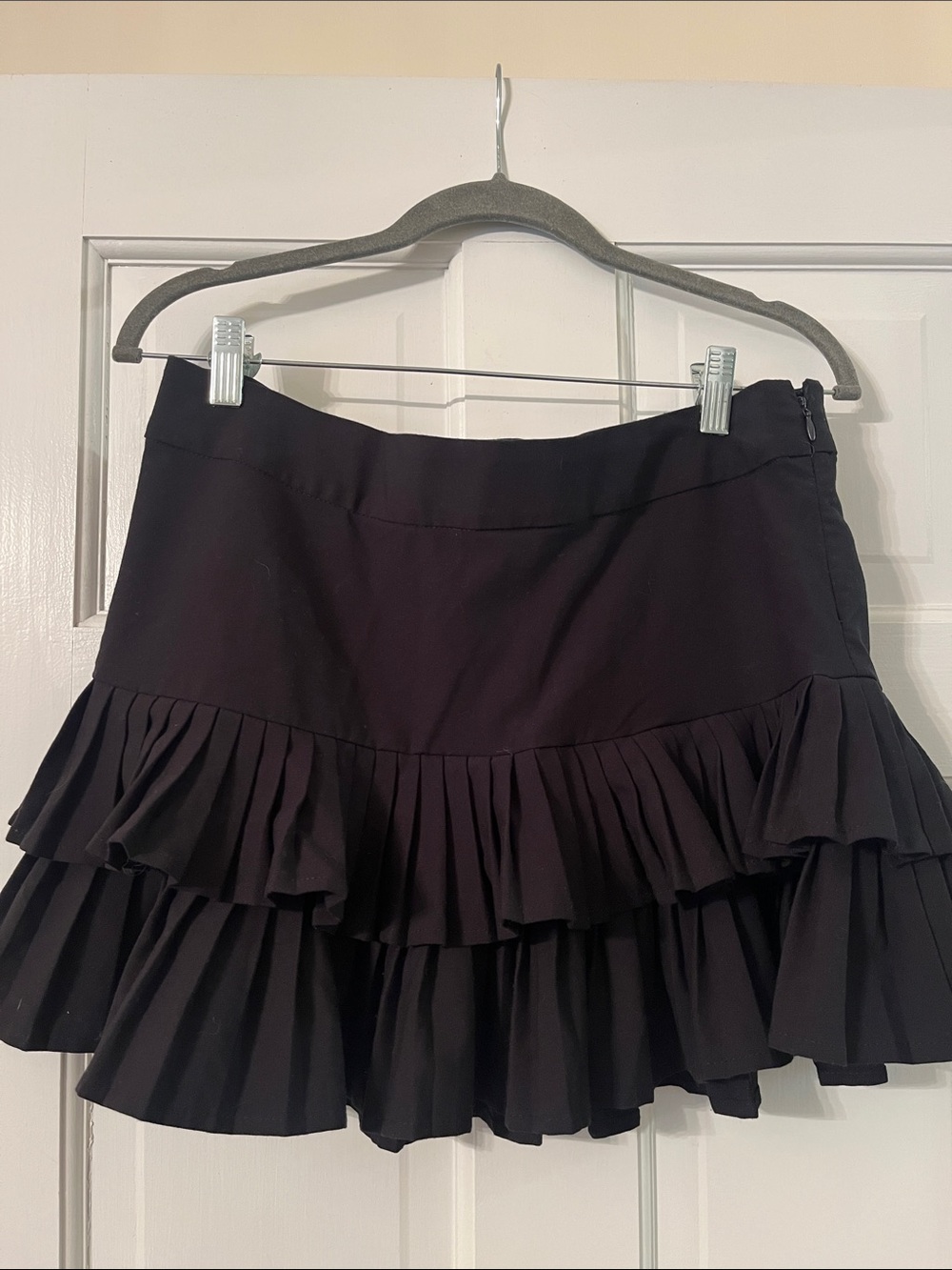 wild fable Black Tiered Ruffle Mini Skirt